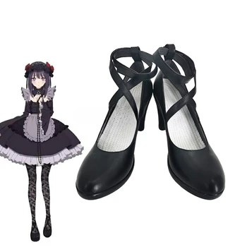 אנימה שלי להתלבש יקירי מרין Kitagawa Cosplay נעלי נשים העוזרת עקב גבוה שחור PU נעל עור ליל כל הקדושים מסיבה בהתאמה אישית