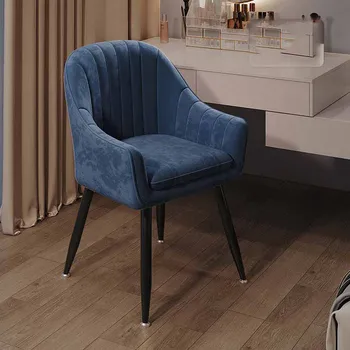 כרית מתכת האוכל כיסא המטבח הנורדי משלוח חינם הפוסט-מודרנית כיסא הטרקלין מעצב הדירה Silla Comedor ריהוט הבית