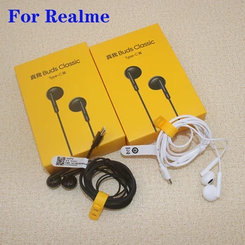 מקורי Realme אוזניות סוג C Realme GT2 X50 Q2 Pro-ניצנים קלאסי TipeC ב-האוזן אוזניות חוטית שליטה בס אוזניות GT Neo2