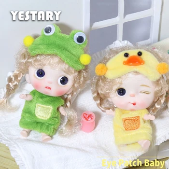 YESTARY BJD בובות צעצועים מיני אופנה בובה 10CM חמוד עיניים גדולות בובת צעצועי DIY קריקטורה כיסוי העיניים בובה קישוטים מתנות ליום הולדת בנות