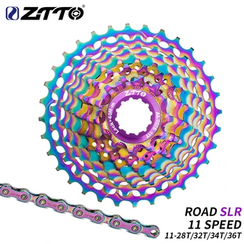 ZTTO צבעוני SLR CNC אופני כביש מהירות 11 11-28/32/34/36T אופניים קלטת חצץ אופניים האולטרה עוצרת אותם 22 גלגל תנופה סבבת