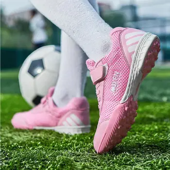 בקיץ ילדים בנים נעליים לנשימה ורוד נעלי כדורגל לנערות אנטי להחליק ילדים הולכים סניקרס מעצב ילד נעלי ספורט