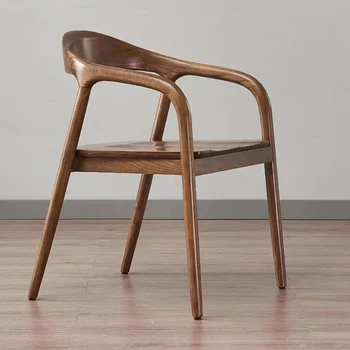 עץ עיצוב כסאות אוכל חיצונית נורדי למשרד גינה שולחן כיסא אלגנטי להירגע Muebles Hogar רהיטי גן חיצוני להגדיר