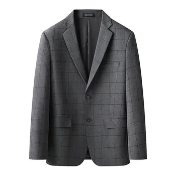 7728-T-עסקים סלים מקצועי ללבוש רשמי הגירסה הקוריאנית אפור מזדמן איש עם חליפה