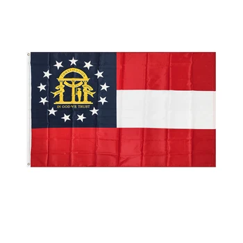 ישירות משלוח 100% פוליאסטר Amercian ג ' ורג ' יה המדינה דגלים