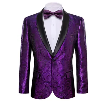 מעצב Mens חליפות משי בלייזר עניבת הפרפר להגדיר Toutique עסקי מזדמן רזה Jackat מעיל חתונה השושבינים השמלה בארי.וואנג
