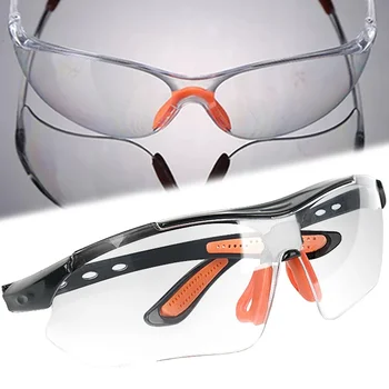 טיולי אפניים משקפי בטיחות Sandproof Windproof זכוכית מגן על גברים, נשים, HD משקפיים עובד מעבדה מעבדה גוגל