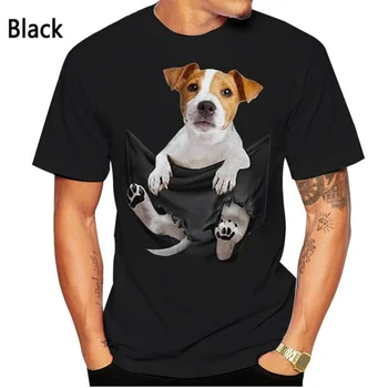 2023 אופנה חדשה כיס הכלב 3D מודפס חולצת הטריקו של גברים ונשים קיץ מזדמן עם שרוולים קצרים הצוות-צוואר הכלב החולצה העליון.
