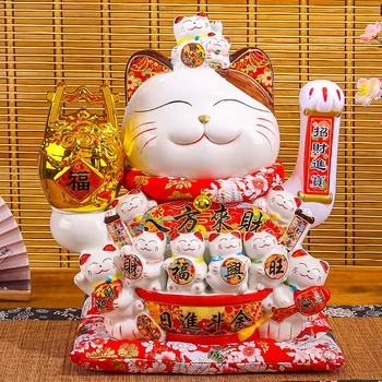 יצירתי חתול מזל קישוט הסלון, המשרד חנות הקופה דלפק קבלה קישוט בסגנון יפני חתול מזל