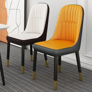 יוקרה בקומה פינת אוכל כיסאות ארגונומיים נורדי יהירות נייד האוכל כיסאות מתכת מבטא Sillas De Comedor מסעדה Furiture