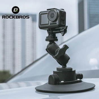 ROCKBROS המכונית הטלפון פעולה המצלמה בעל כוס יניקה הר פרייר רכב בעל 360 מתכוונן לgopro אוויר הפעולה מצלמה טלפון