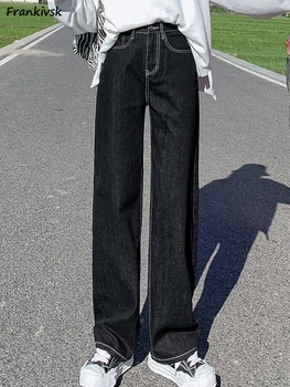 ג ' ינס נשים קרסול-אורך חופשי גבוהה המותניים אופנה אביב קיץ מזדמן בסגנון קוריאני משרד ליידי כל-התאמת אופי מכנסיים