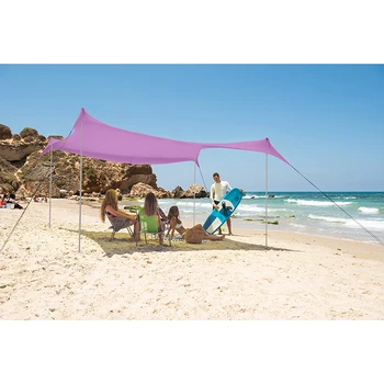 סיטונאי upf 50+ אור שמשיה לצוץ החוף אוהל קמפינג נייד חיצוני צל חוף השמש צל מקלט