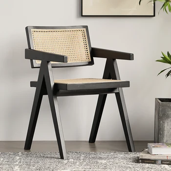 עץ ראטן כסאות אוכל רצפת הסלון נייד נייד גר בחדר כיסאות ייחודיים לחיסכון במקום Sillas פארא Comedor רהיטים