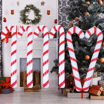 90cm מתנפחים חג המולד סוכריות על מקל מקל בלונים חיצונית ממתקים בעיצוב חג המולד קישוט אספקה 2023 Navidad