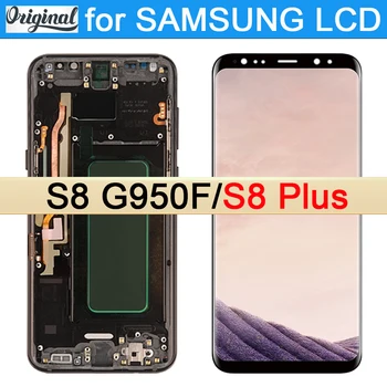 100% המקורי לא לשרוף AMOLED תצוגה עבור Samsung Galaxy S8 G950F G950FD S8 בנוסף G955 G955F תצוגת LCD מסך מגע חלקי תיקון