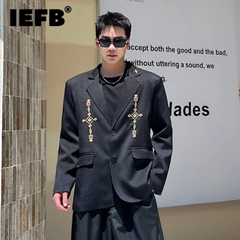 IEFB Elgace זכר Blalzers 2023 חדש בסגנון סיני רקום החליפה המעיל מגמה גברים אופנה ביגוד אישיות אופנת רחוב 9C1739