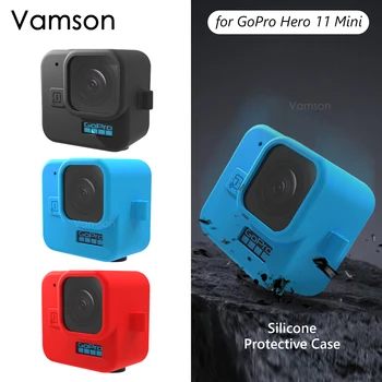 Vamson עבור אביזרי GoPro סיליקון רך קייס מגן עבור GoPro Hero 11 שחורה מיני סיליקון מסגרת תיק מעטפת אביזרים