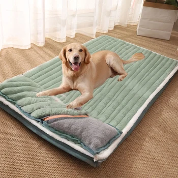 הכלב מיטה מרופד כרית קטנה עם כלבים גדולים שינה מיטות, בתים לחתולים סופר רך עמיד מזרן נשלף מחמד מחצלת
