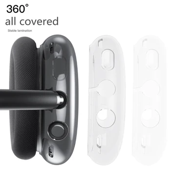 החדש שקוף סיליקון רך TPU מגן במקרה עבור Airpods מקס Wireless אוזניות אוזניות אביזרים ברור כיסוי מעטפת