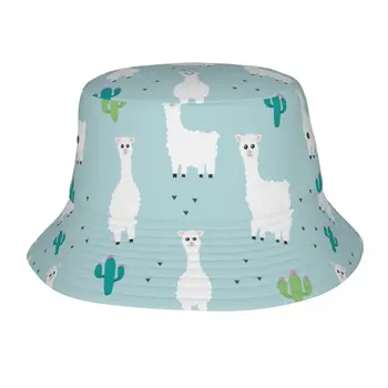 חיות חמודות לאמה אלפקה קקטוס דלי כובע קיץ מסעות הכובעים כובע הדייגים עבור ספורט תחת כיפת השמיים יוניסקס Ispoti כובע Packable
