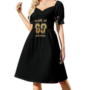 בשיעור של 69 1969 מחזור ה-50 זהב איחוד שמלה שמלה בסגנון קוריאני הקיץ אישה השמלה 2023