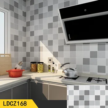 מטבח מקלחת טפט פסיפס אריח הרצפה בבית Decorrenovation 3d מדבקת קיר עיצוב חדר Vinilo Decorativo ונקייה רקעים