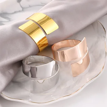 12Pcs מתכת עיצוב שולחן מפיות טבעת מחזיק אביב לחתונה הגדרה, ערב חג הפסחא, 's יום