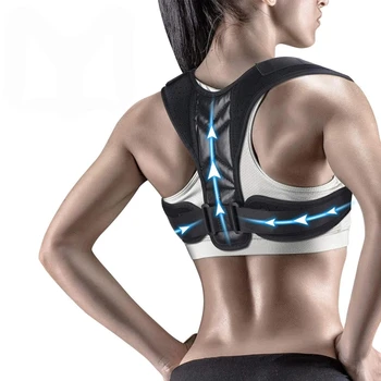 הכתף האחורית יציבה במתקן מתכוונן חגורה הבריח עמוד השדרה תמיכה לעצב מחדש את הגוף שלך הביתה משרד הספורט הגב העליון לצוואר