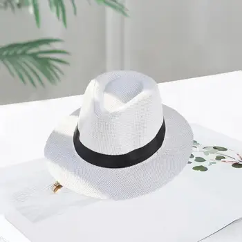 כובע קש הלהקה עיצוב שטוח כיפת נשים שמש כובע מתקפל שאינו מחניק גדול ברים חוף כובע אנטי UV קרם הגנה כובע ג ' אז