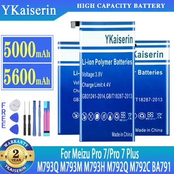 YKaiserin סוללה עבור Meizu 7 Pro/Pro 7 בתוספת 7Plus M793Q M793M M793H M792Q M792C BA791 batteria + כלים חינם