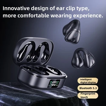 TWS אלחוטית Bluetooth אוזניות 5.3 חדשני אוזן קליפ אוזניות הידיים חינם ספורט אוזניות אופנתיות האוזניות