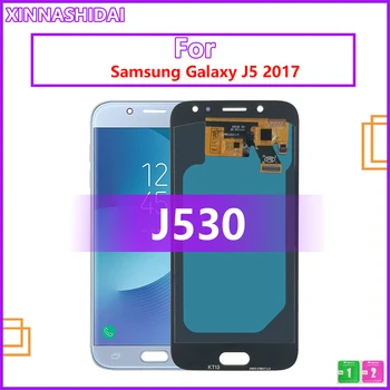100% נבדקו Super AMOLED החלפת תצוגה עבור SAMSUNG Galaxy J5 2017 J530 J530F מסך מגע דיגיטלית הרכבה