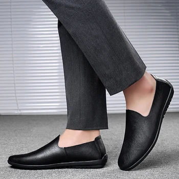 גברים מוקסינים זכר גודל פלוס לנשימה נעליים Zapatos Hombre עסקיים מזדמנים נעלי אופנה חדשה כל-התאמת נעלי עור נעליים