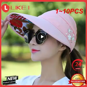 1~10PCS גולף קאפ פשטות נשים UPF 50+ הגנת UV שוליים רחבים, חוף מגן השמש כובע בשביל אשתו בנות מתנה Uulticolor זולים חדשים