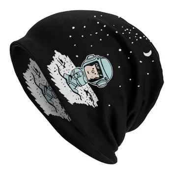 אופנת רחוב החורף חם נשים גברים לסרוג כובע למבוגרים חלל אסטרונאוט Mafalda Skullies כובעים כובעי קינו קומיקס קריקטורה בונט כובעים
