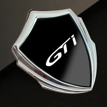 הרכב מדבקה 3D סגנון סמל גוף מכונית לקצץ מדבקה מדבקות תג Accessorie הפנים מתכת מכונית מדבקה פיג ' ו GTi