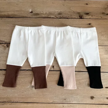 0-24M לפעוטות תינוקת בחורים מזדמנים מכנסיים כותנה צבע מוצק לתינוק בייבי בנות בנים חותלות האביב, סתיו