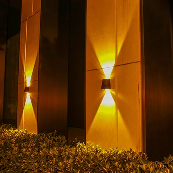 סולארית מנורת קיר LED חיצוני פטיו המנורה למעלה ולמטה השמש בחצר המנורה 1200MAH על חצר הגן מסדרון עבור במסדרון מרפסת מרפסת