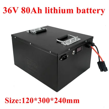 עמיד למים 36v 80ah ליתיום יון li batteria 80AH BMS על 3500W תלת אופן חשמלי קטנוע תאורה EV RV +10A מטען