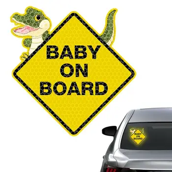 הילד על הלוח מדבקה תינוק בטיחות התינוק לחתום על הרכב מדבקות בטיחות מדבקת אזהרה רעיוני לב מדבקות לילה בטיחות