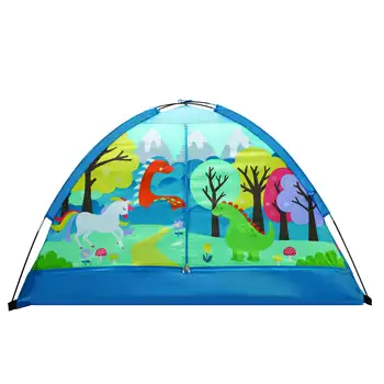 Crckt ילדים פוליאסטר מקורה קמפינג אוהל המשחק עם מג 'סטיק עיצוב הדפסה, 60