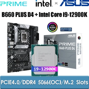 ASUS ראש B660 בנוסף D4 לוח האם שקע LGA1700 12 Gen מעבד i9-12900K מעבד משולב PCIe4.0 ATX Mainboard + Intel Core CPU
