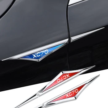 אביזרי רכב 2pcs/Set של וולוו XC70 המכונית הפגוש מתכת מדבקת חיצוני דקורטיבי מדבקות שינוי הרכב סמל