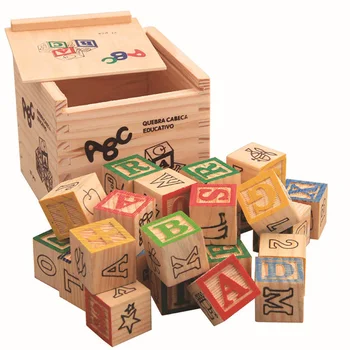 27 יח ילדים עץ קוביות אלף מכתבים ערמות של צעצועים אבני הבניין מלאכה למידה מוקדמת צעצועים חינוכיים עיצוב חדר תינוק