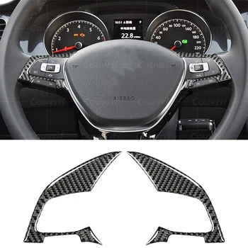 המכונית סטיילינג עבור פולקסווגן גולף 7 R MK7 GTI 7.5 R-קו סיבי פחמן הגה רכב כפתור מסגרת דקורטיבית מדבקה מדבקה אביזרים