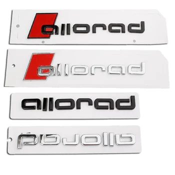 המכונית אותיות האחוריים תא המטען Allroad סמל התג מדבקה 3D שחור ABS-Chrome עבור הלוגו של אאודי A6 C5 C6 C7 A4 B8 B9 Allroad אביזרים