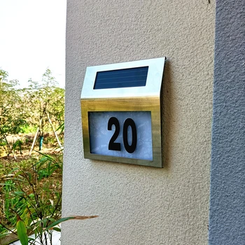 שמש בית מספר פלאק המנורה כתובת מספר בית גן בדלת תאורת LED
