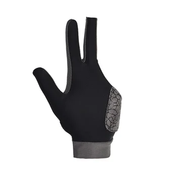 3 האצבע ביליארד סנוקר מקצועי הכפפה להראות בריכה Glovefor שמאל ימין גודל ( שחור )
