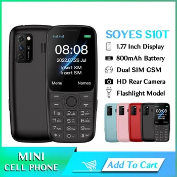 SOYES S10T מיני מקלדת הטלפון 2G GSM רמקול חזק הסלולר Cenior טלפון נייד עם 800mAh חזק פנס נייד